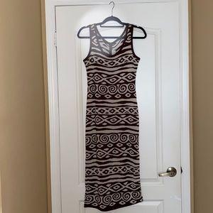 St John Collection brown print dress